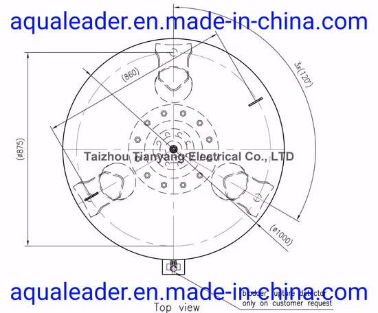 1000 Liter Aqualeader Austauschbares Membran-Trinkwasserausdehnungsgefäß mit DN 65 PN16-Anschluss