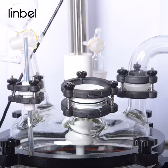 Laborchemikalien-Glasreaktor mit Doppelmantel, 5 l, 10 l, 20 l, 50 l, 100 l, 200 l